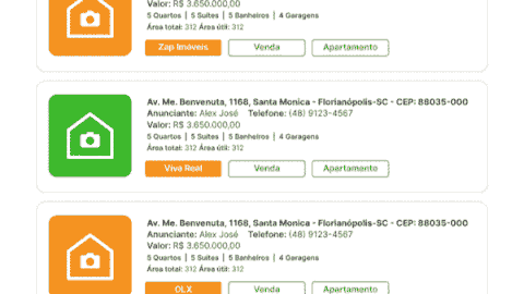 Anúncio portal imobiliário